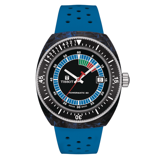 Tissot Sideral Powermatic 80 41 MM Automatic Carbon Watch T145.407.97.057.01