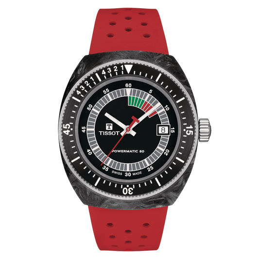 Tissot Sideral Powermatic 80 41 MM Automatic Carbon Watch T145.407.97.057.02