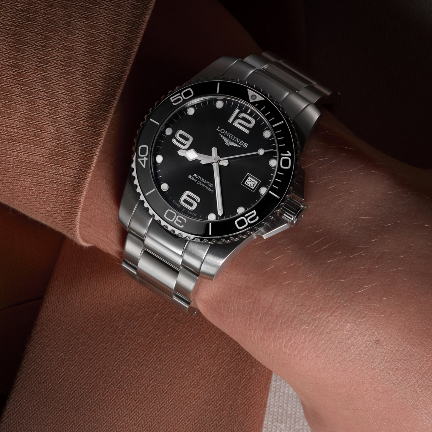 Longines Hydroconquest 43 MM Black Dial Automatic Full SS Watch L37824566