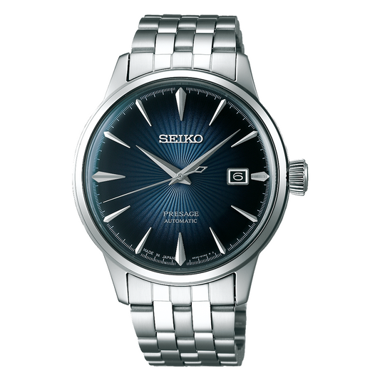 Seiko Presage Cocktail Time 40.5 MM SS Automatic Blue Dial Watch SRPB41J1