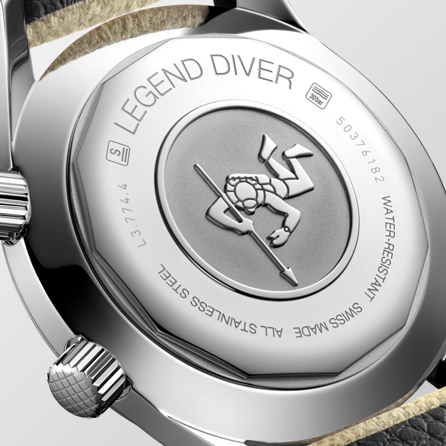Longines Legend Diver 42 MM Automatic Beige Strap Watch L37744302