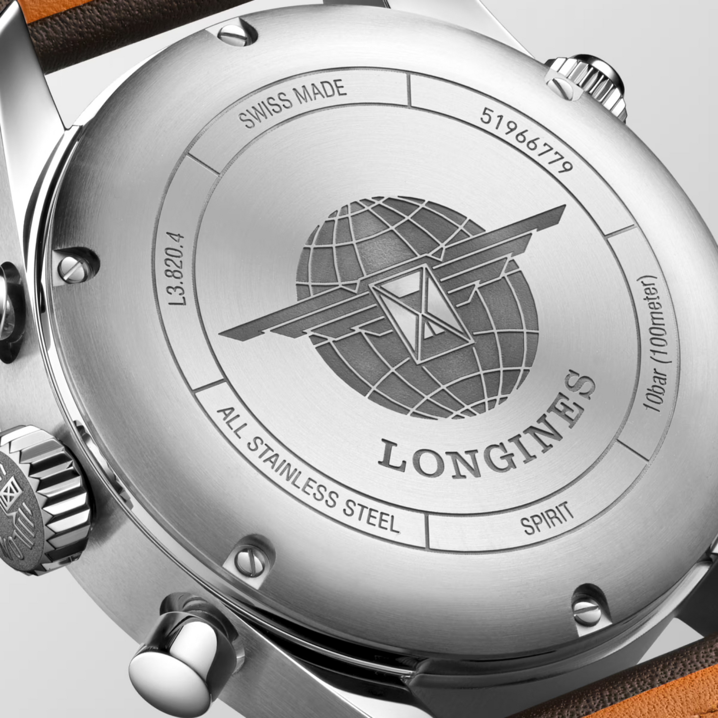 Longines Spirit Automatic Chronograph 42 MM SS Watch L38204530