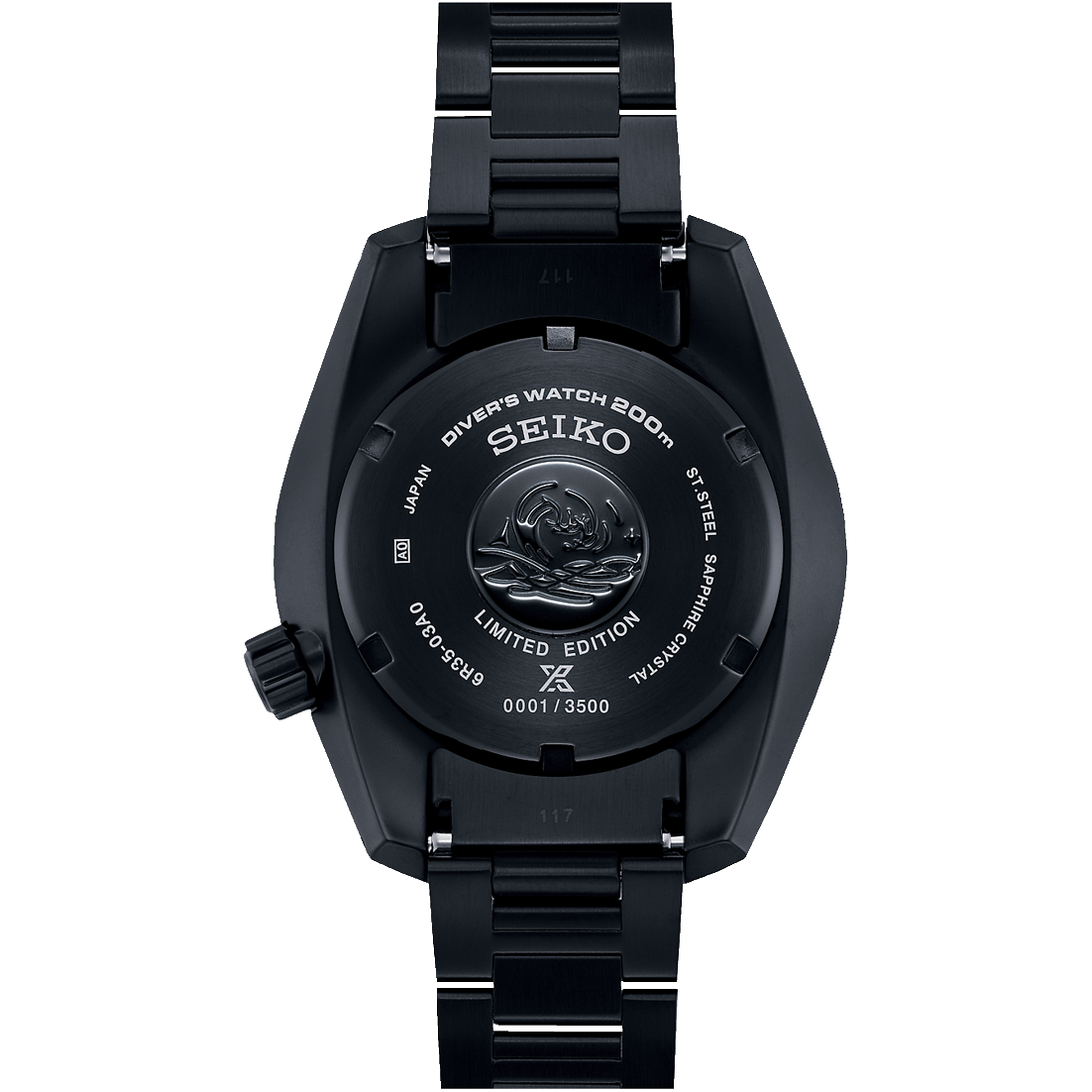 Seiko Prospex Sea The Black Series LE 45 MM Automatic Black IP Watch SPB433J1