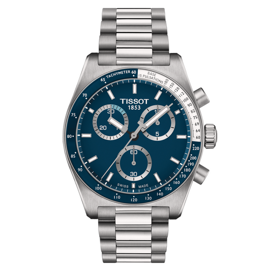 Tissot PR516 Chronograph 40 MM SS Quartz Blue Dial Watch T149.417.11.041.00