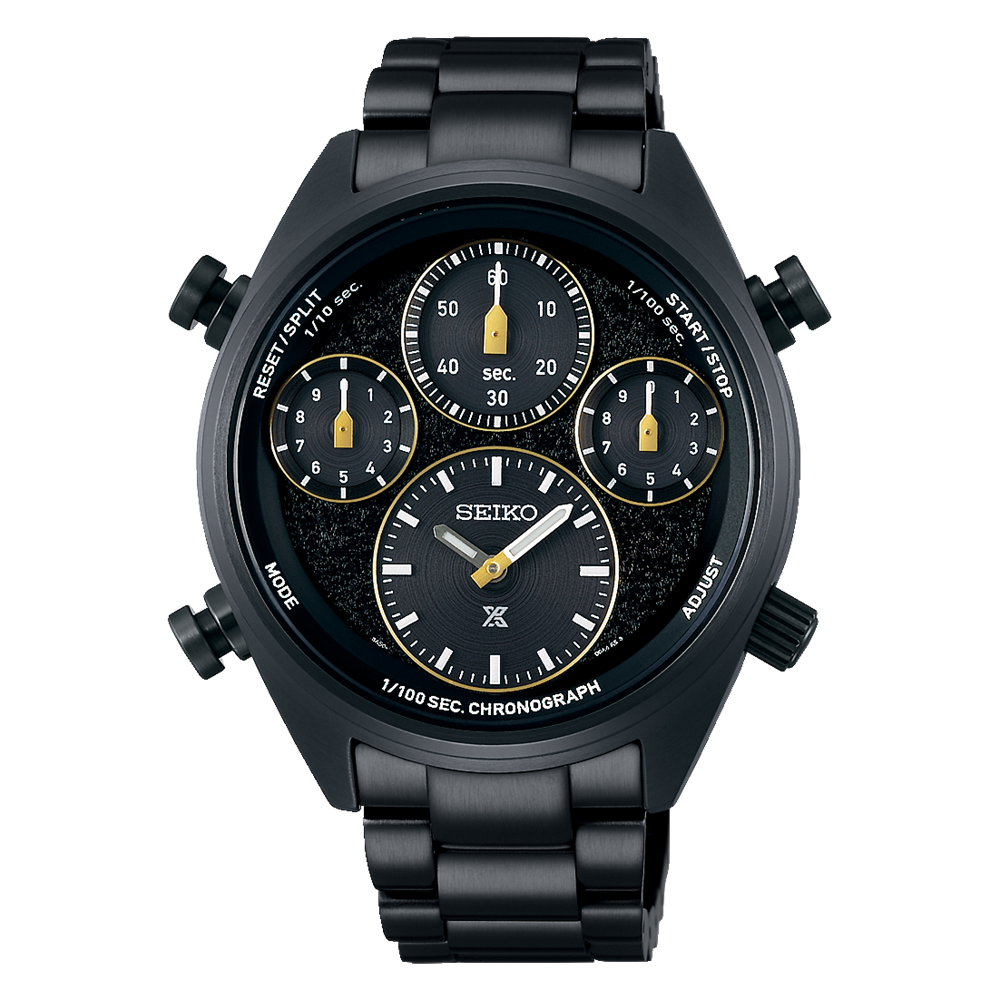 Seiko Prospex Speedtimer Solar Chronograph 42 MM SS Full Black LE Watch SFJ007P1
