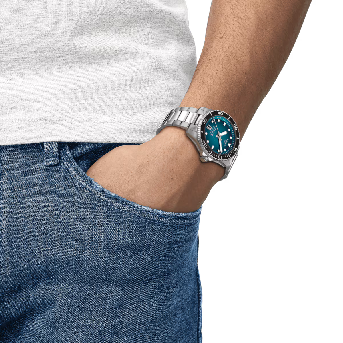 Tissot Seastar 1000 Powermatic 40mm Turquoise Dial Watch T120.807.11.091.00
