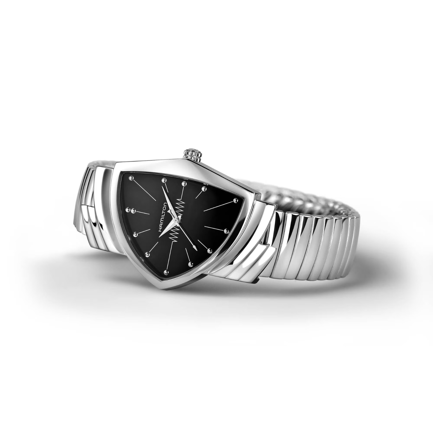 Hamilton Ventura Quartz Black Dial Stainless Steel Watch H24411232