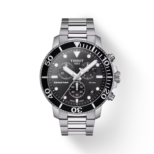 Tissot Seastar 1000 Chronograph Black Dial 45.5 MM Watch T120.417.11.051.00