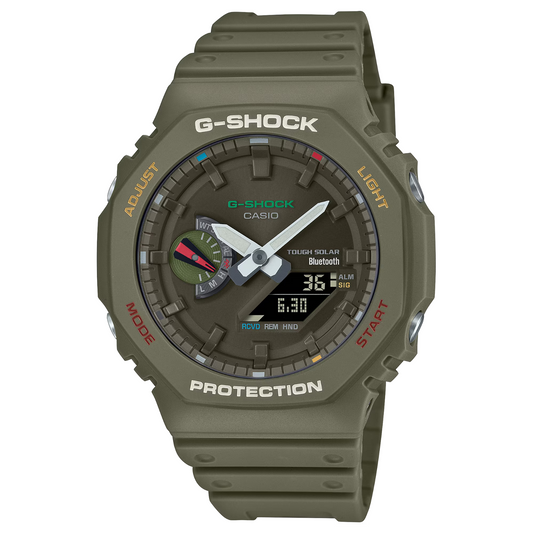 Casio G-Shock Analog Digital Resin Bluetooth Khaki Green Watch GA-B2100FC-3