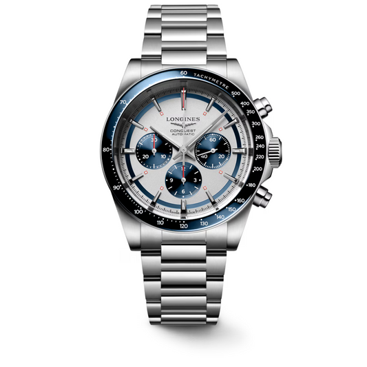 Longines Conquest Chronograph 42 MM White and Blue Dial Automatic Watch L38354986