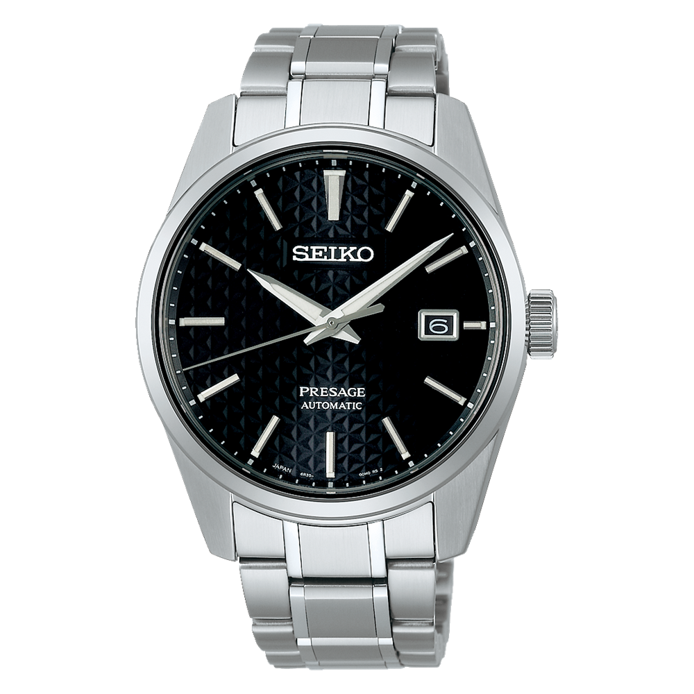 Seiko Presage Sharp Edged Series Black Dial Full SS Automatic Watch SPB203J1