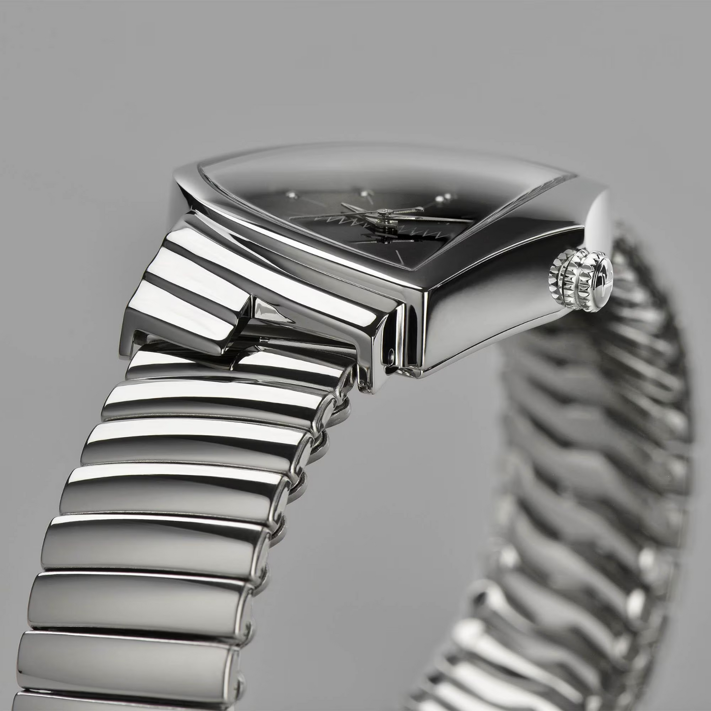 Hamilton Ventura Quartz Black Dial Stainless Steel Watch H24411232