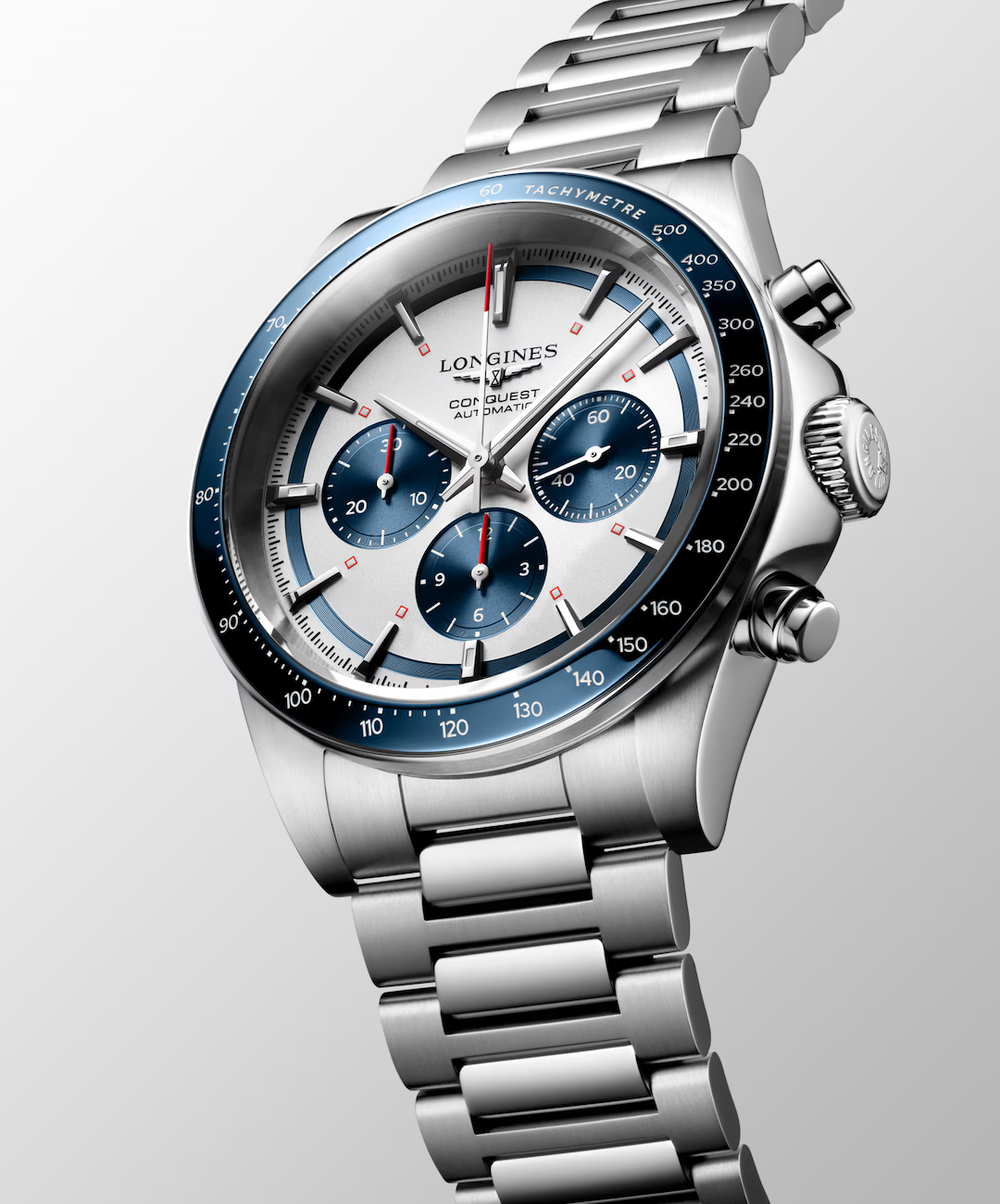 Longines Conquest Chronograph 42 MM White and Blue Dial Automatic Watch L38354986