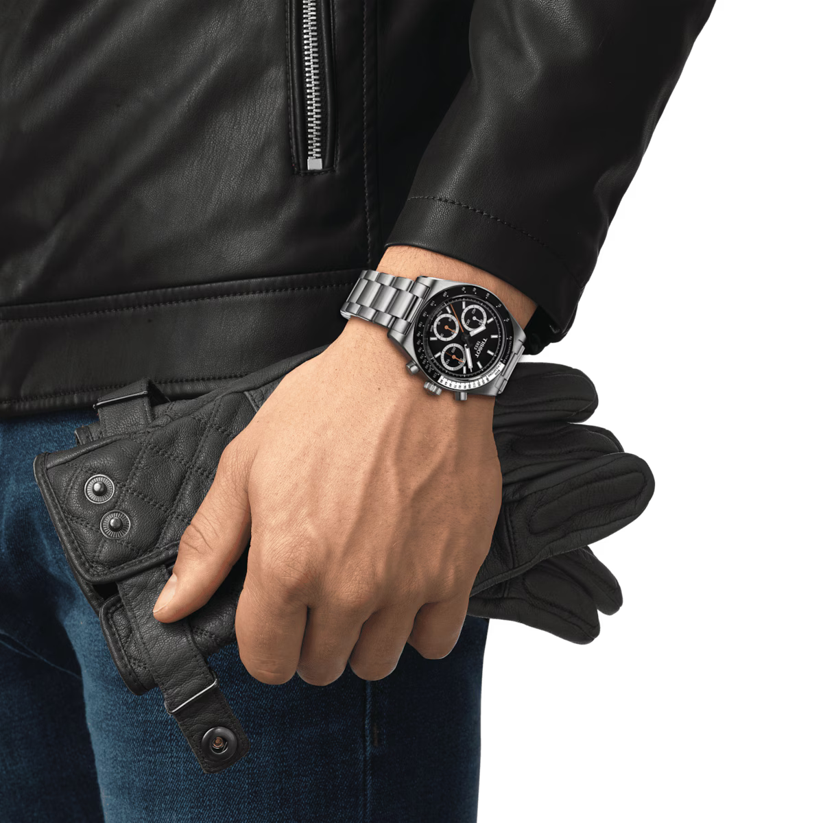 Tissot PR516 Mechanical Chronograph 41 MM SS Black Dial Watch T149.459.21.051.00