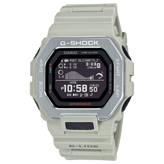 Casio G-Shock G-Glide Quartz White Resin Watch GBX-100-8