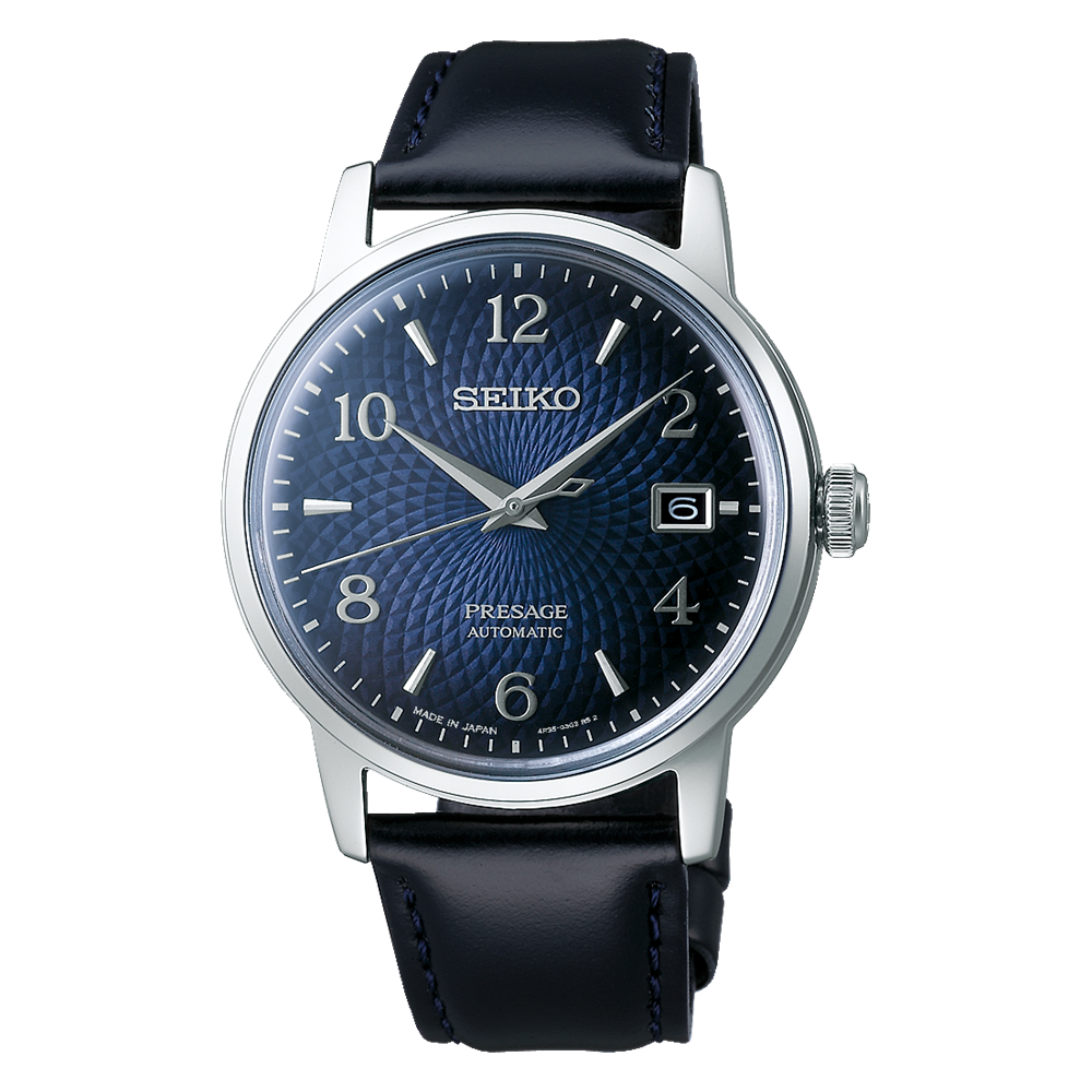 Seiko Presage Cocktail Time Manhattan Blue 38.5 MM Automatic Watch - SRPE43J1