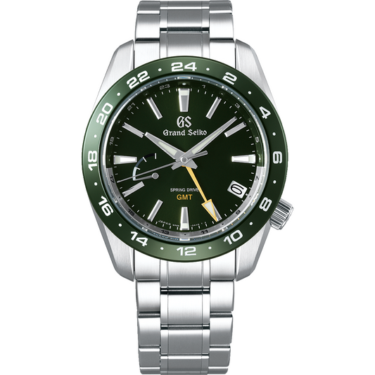 Grand Seiko Sport Collection 40.5 MM Green Dial Spring Drive GMT Watch SBGE257