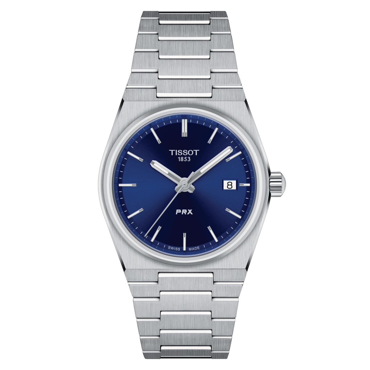 TISSOT PRX 35MM STAINLESS STEEL BLUE DIAL QUARTZ WATCH T137.210.11.041.00