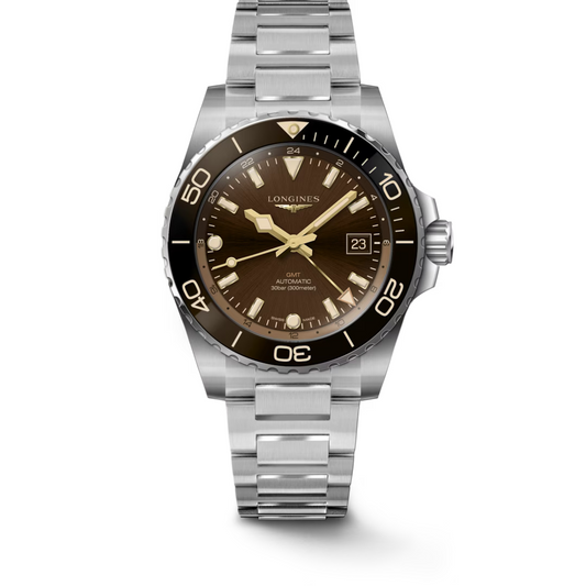 Longines Hydroconquest GMT 41 MM Brown Dial Automatic SS Watch L37904666