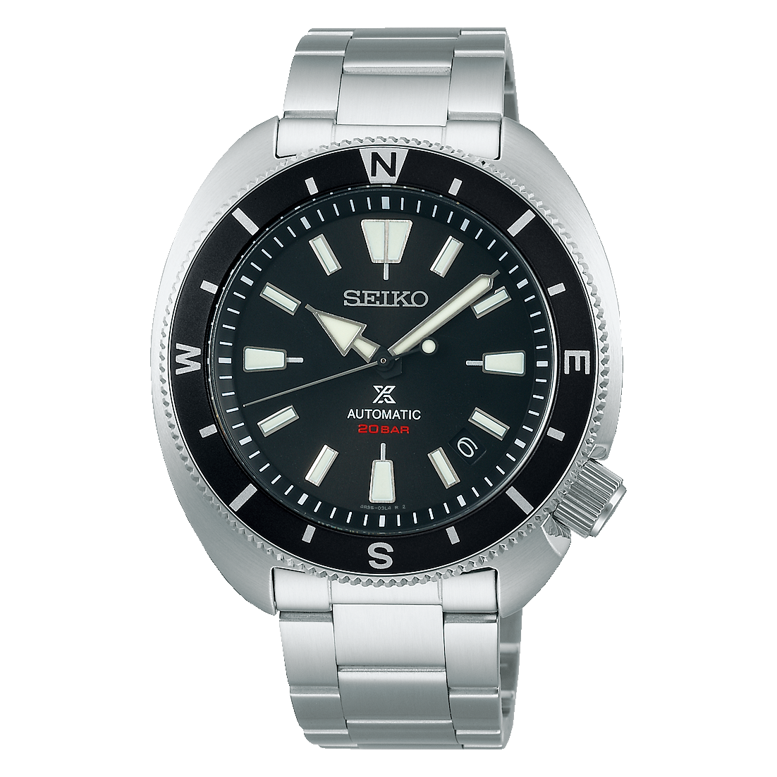 Seiko Prospex Turtle 42.4 MM SS Black Dial Automatic Watch - SRPH17K1