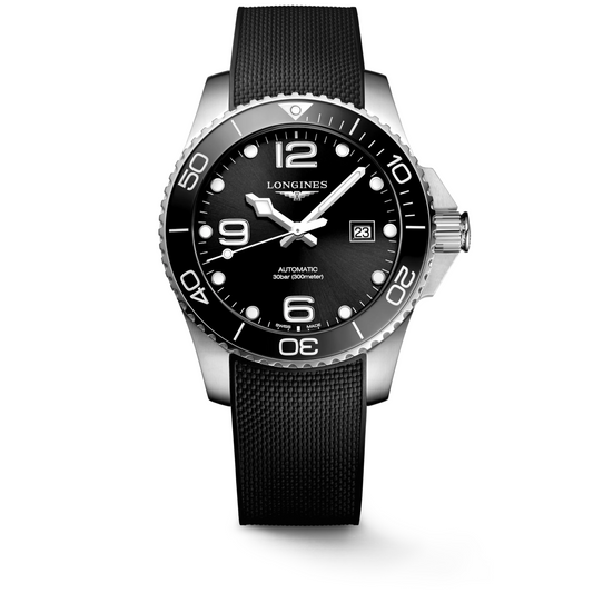 Longines Hydroconquest 43 MM Black Dial Automatic Rubber Strap Watch L37824569