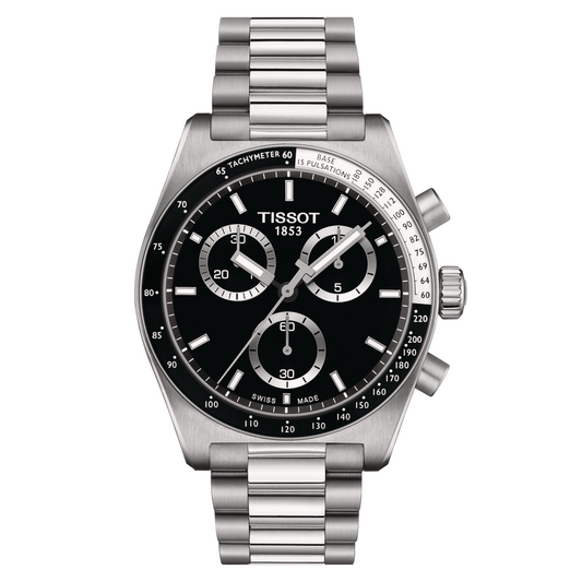 Tissot PR516 Chronograph 40 MM Black Dial SS Quartz Watch - T149.417.11.051.00