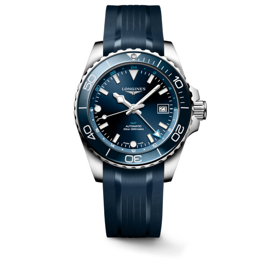 Longines Hydroconquest GMT 41MM Blue Dial Automatic Rubber Strap Watch L37904969