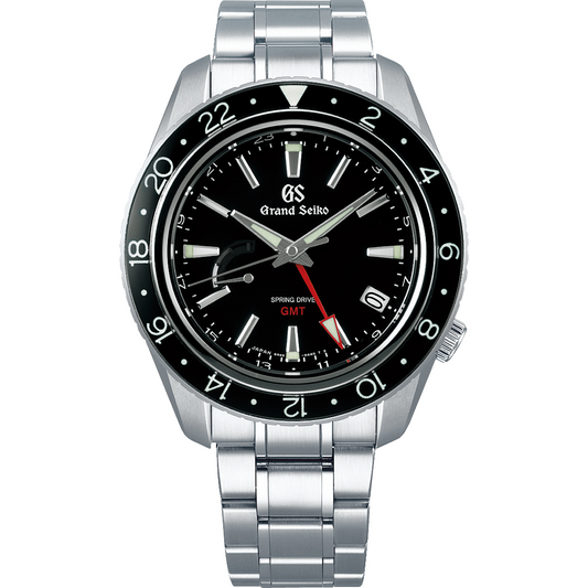 Grand Seiko Sport Collection 44 MM GMT Spring Drive Black Dial Watch - SBGE201
