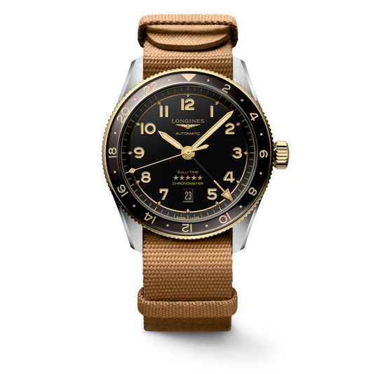 Longines Spirit Zulu Time 42 MM Chronometer 18K Gold Cap 200 Watch L38125539
