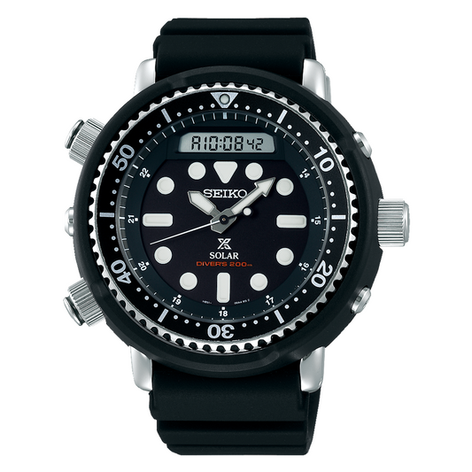 Seiko Prospex Sea 47.8 MM Black Solar Chronograph Watch SNJ025P1