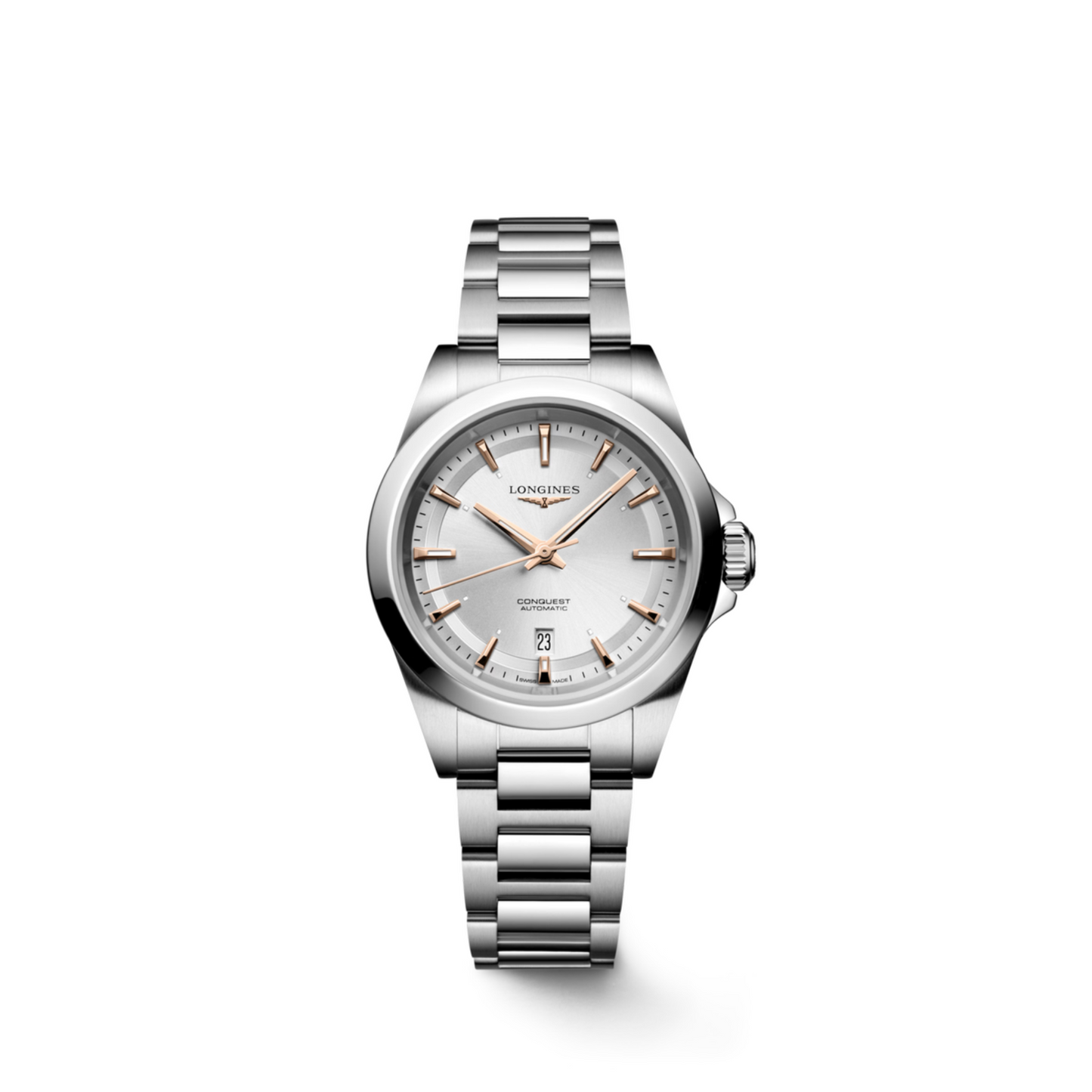 Longines Conquest 30 MM Stainless Steel Silver Dial Automatic Watch L33204726