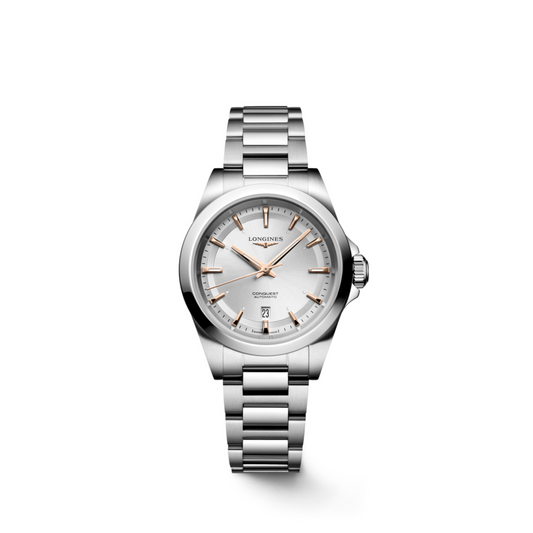 Longines Conquest 30 MM Stainless Steel Silver Dial Automatic Watch L33204726