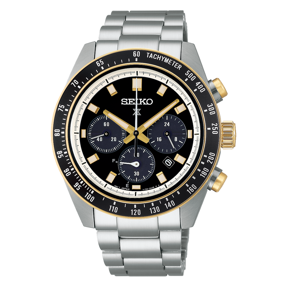Seiko Prospex Speedtimer 41.4 MM Solar Chronograph Black Dial Watch SSC941P1