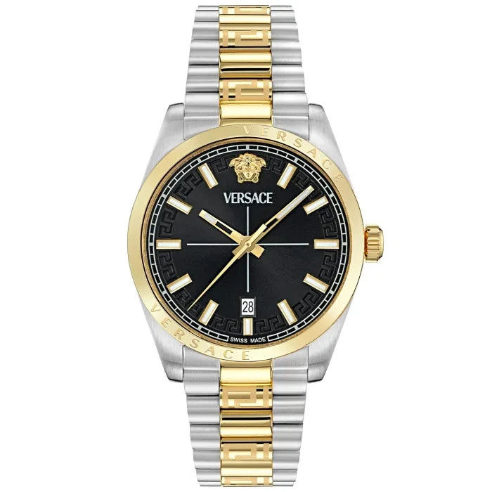 Versace Millenyium Gent 40mm Bicolor Black Dial VE0G00525