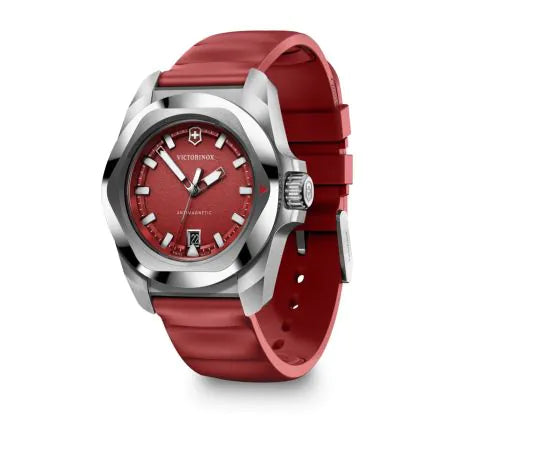 Victorinox I.N.O.X. Analog Quartz 41 MM Red Matt Dial Watch 242029