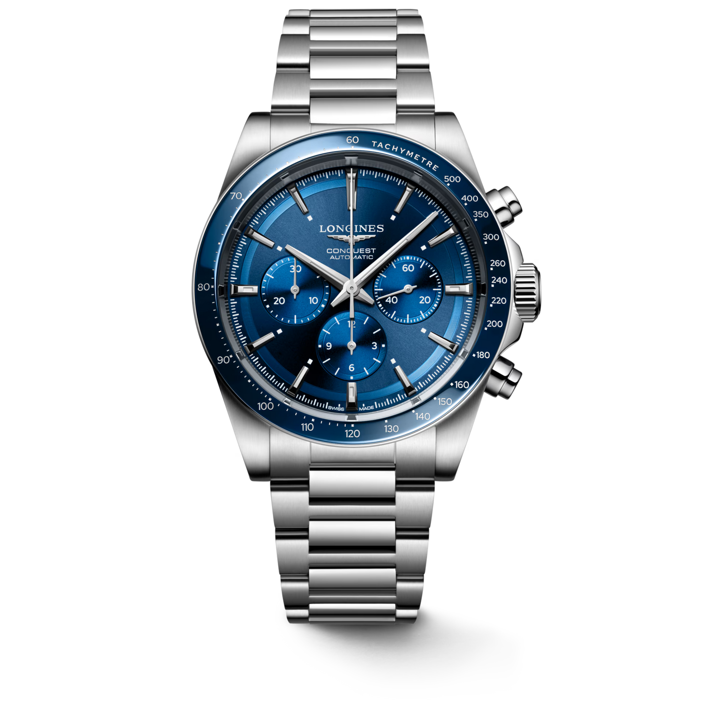 Longines Conquest Chronograph 42 MM  Stainless Steel Blue Dial Automatic Watch L38354926