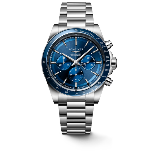 Longines Conquest Chronograph 42 MM  Stainless Steel Blue Dial Automatic Watch L38354926