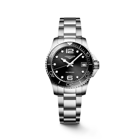 Longines Hydroconquest 32 MM Quartz SS Black Dial Watch L33704566