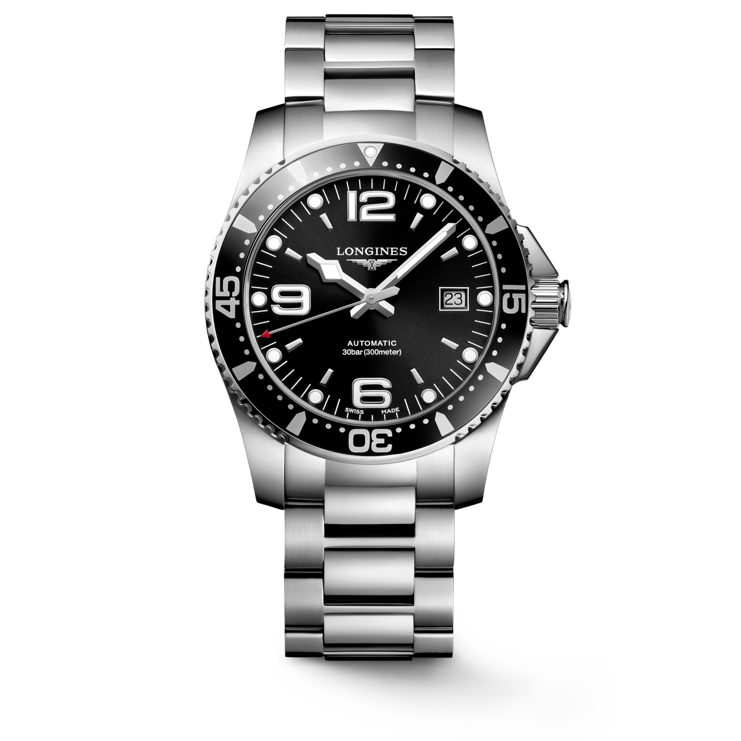 Longines HydroConquest 41 MM Automatic Stainless Steel Black Dial Watch L37424566