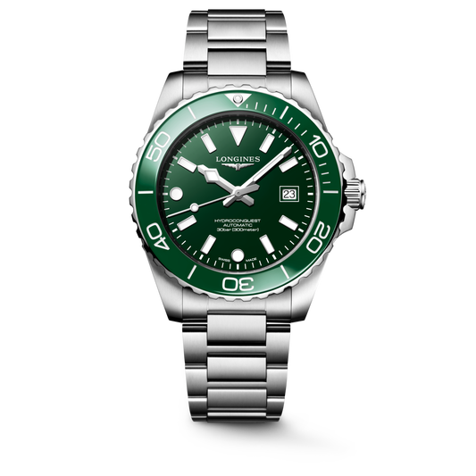 Longines Hydroconquest 42 MM Automatic SS Green Lacquered Dial Watch L37884066