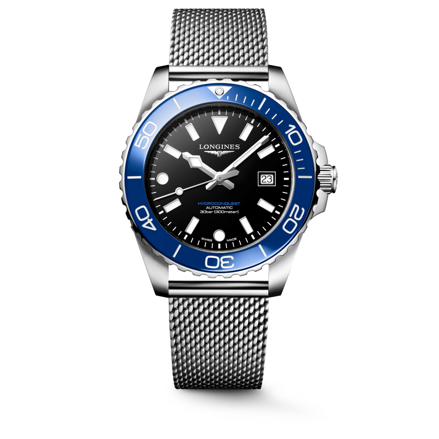 Longines Hydroconquest 42 MM Automatic SS Black Lacquered Dial Watch L37884906