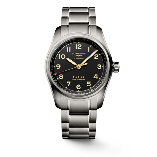 Longines Spirit 40 MM Automatic Stainless Steel Black Dial Watch L38101536