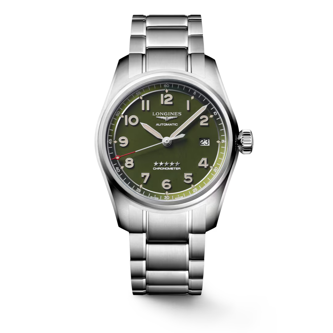 Longines Spirit 40 MM Automatic Stainless Green Dial Watch L38104036