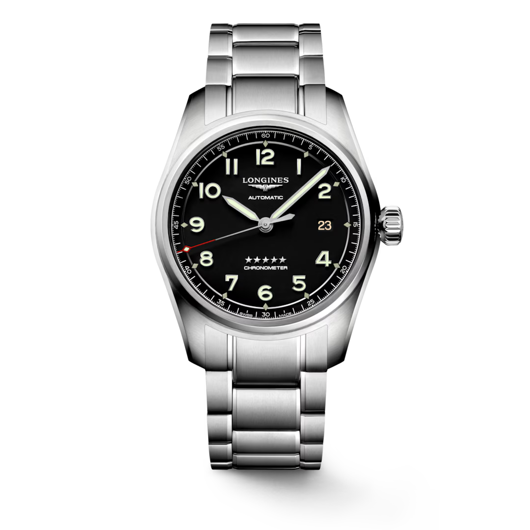 Longines Spirit 40 MM Automatic Stainless Black Matt Dial Watch L38104536