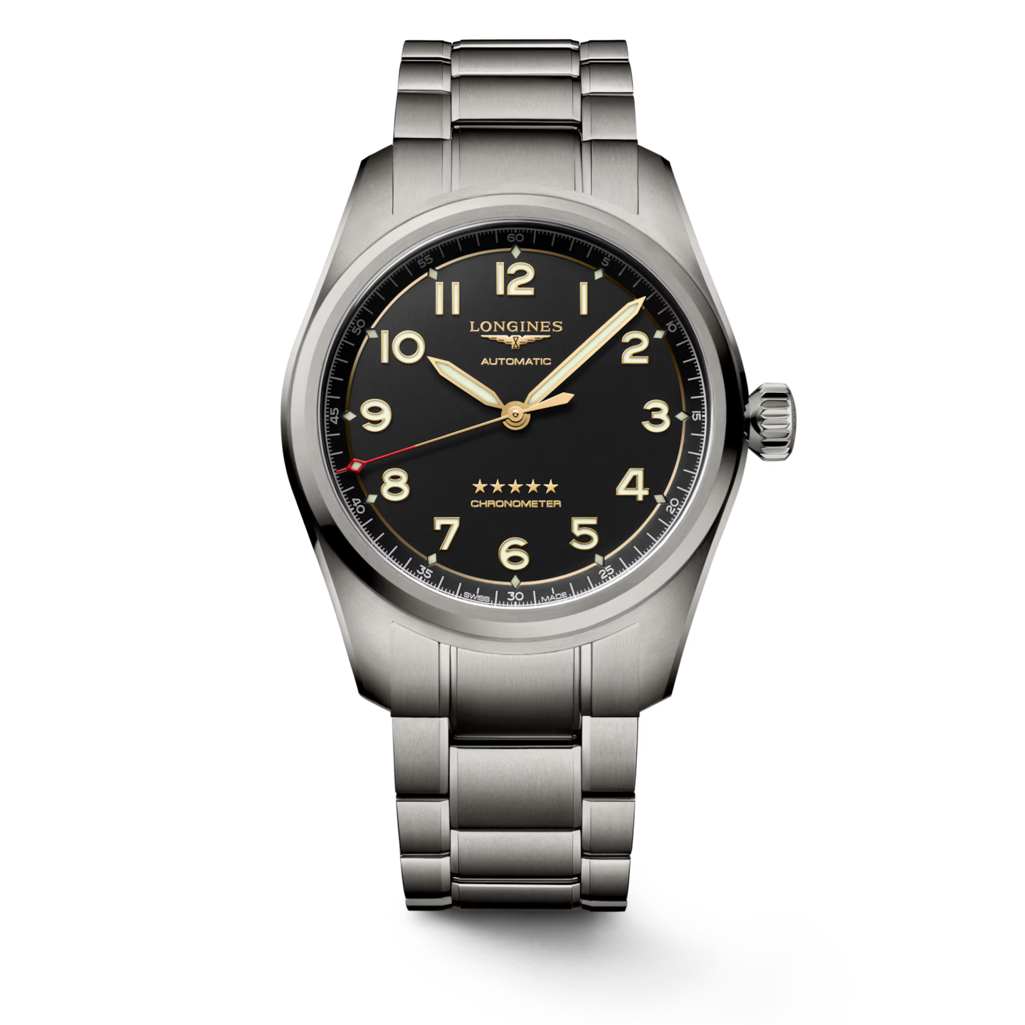 Longines Spirit Automatic 42 MM Titanium Bracelet Anthracite Dial Watch L38111536
