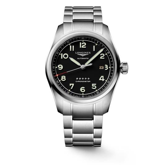 *PRE-ORDER* Longines Spirit Automatic 42 MM Full Stainless Steel Black Dial Watch L38114536