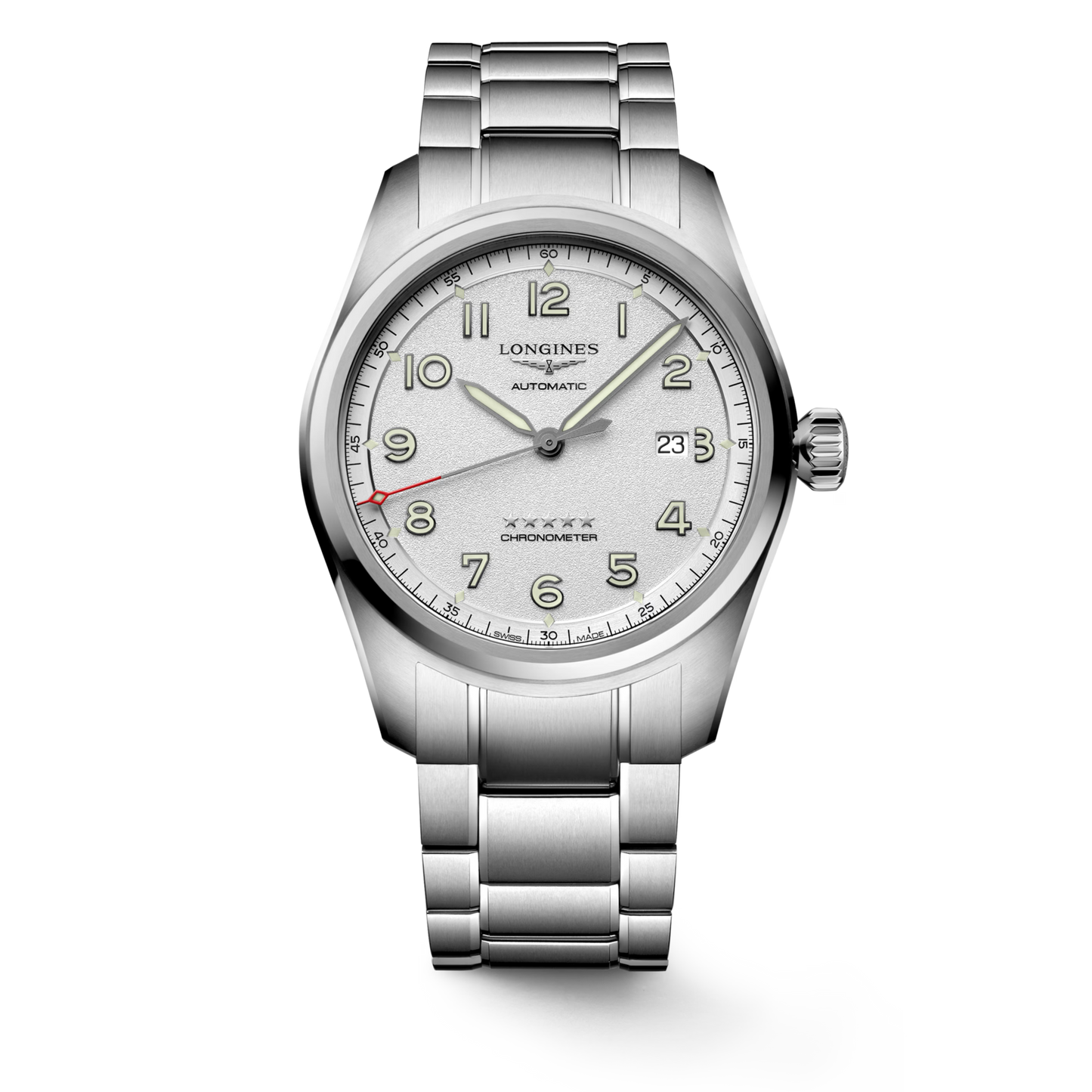 Longines Spirit Automatic 42 MM Full Stainless Steel Grey Dial Watch L38114736