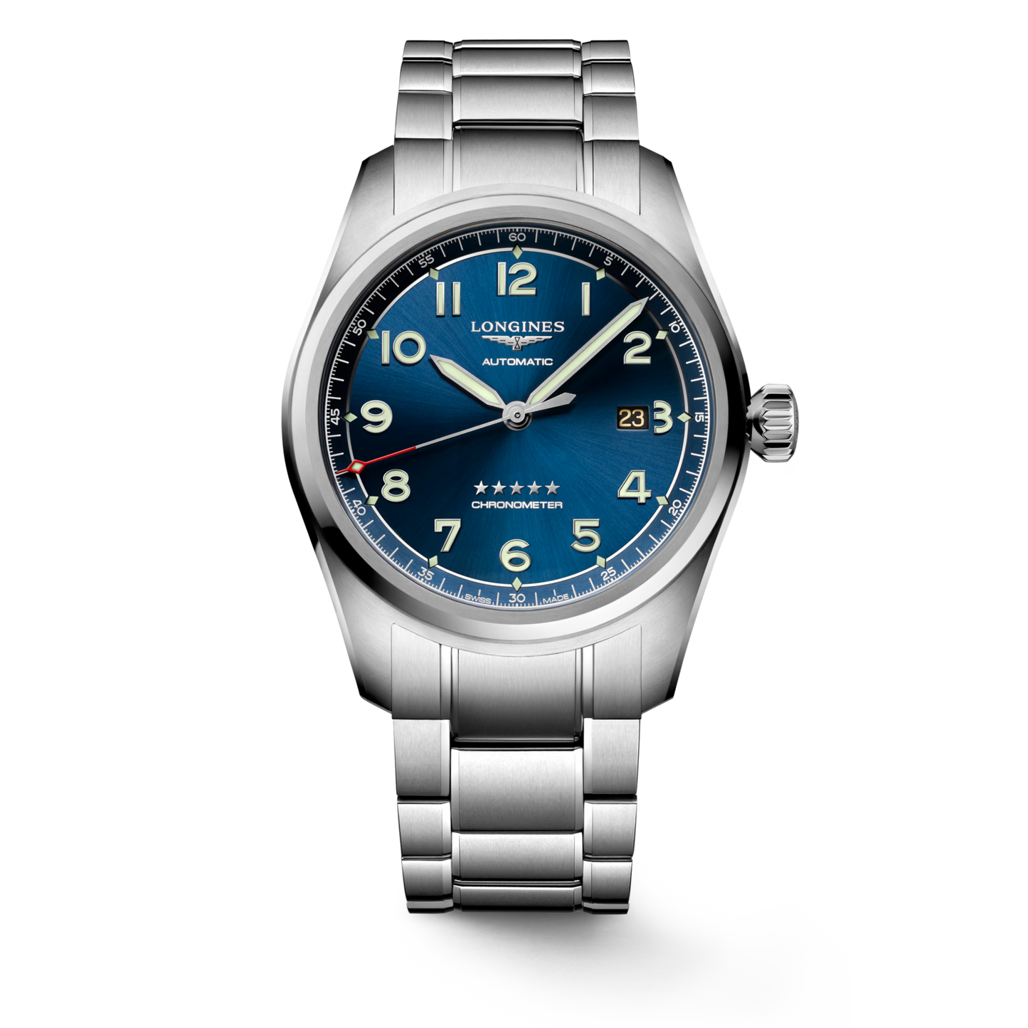 Longines Spirit Automatic Chronograph 42 MM Stainless Steel Blue Dial Watch L38114936