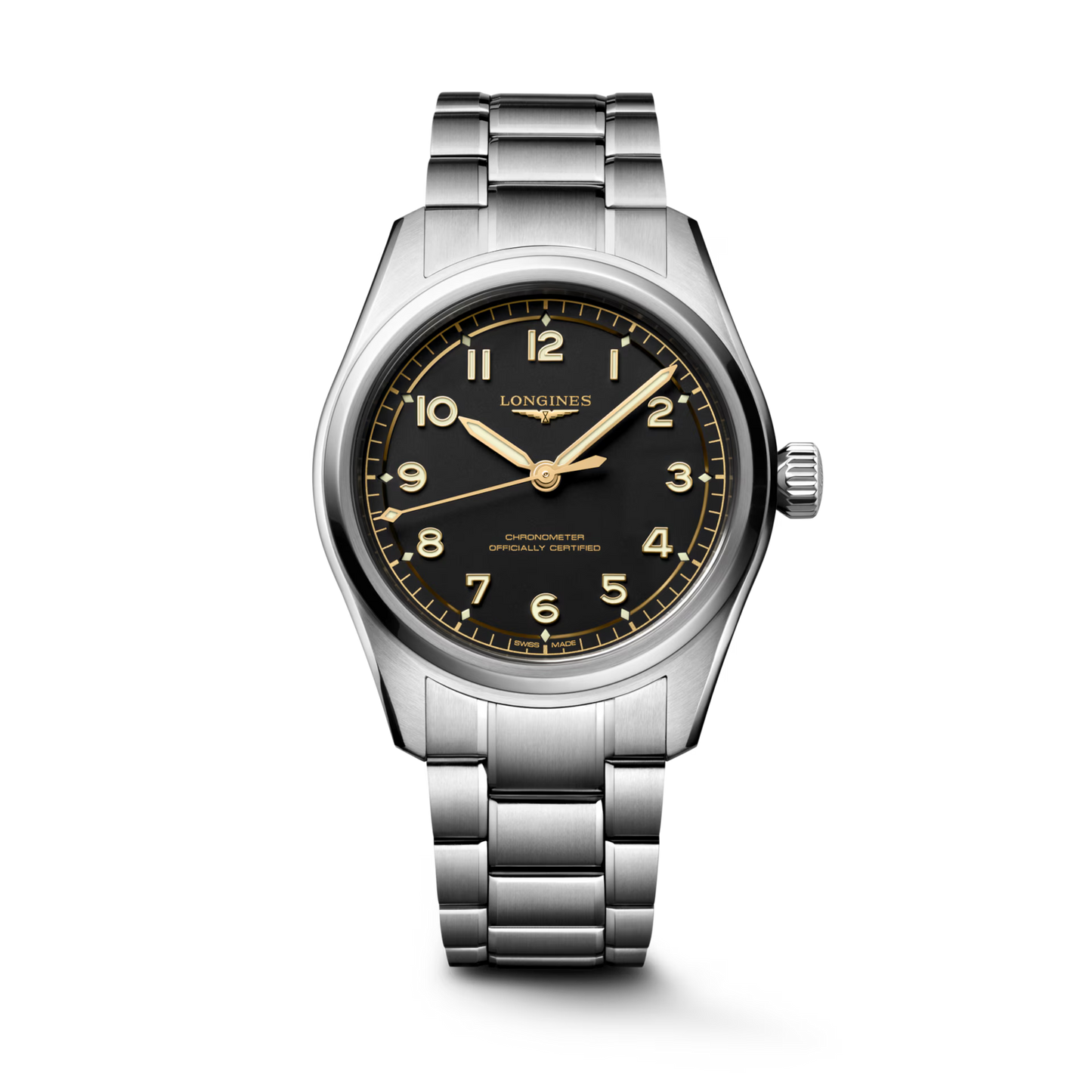Longines Spirit Pilot 39 MM Automatic Stainless Steel Black Dial Watch L38094536