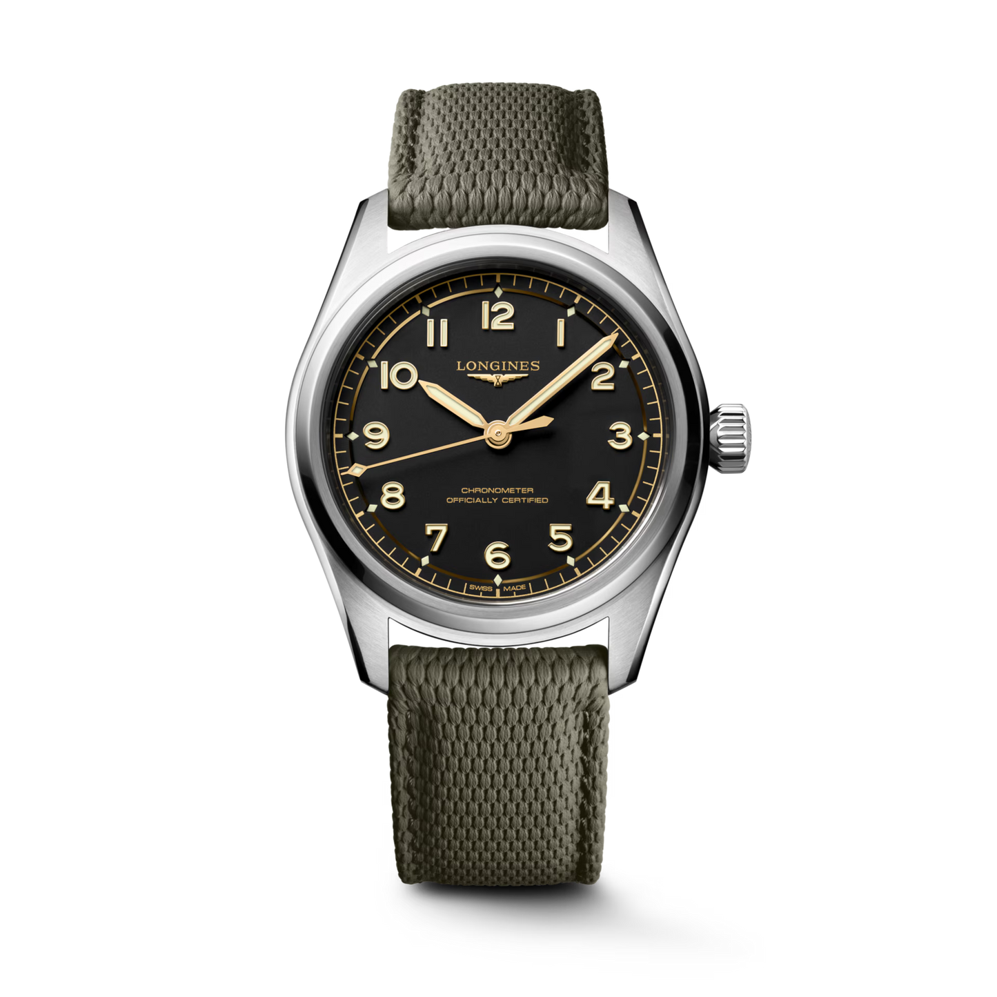 Longines Spirit Pilot 39 MM Automatic Stainless Steel Black Dial Watch L38094539
